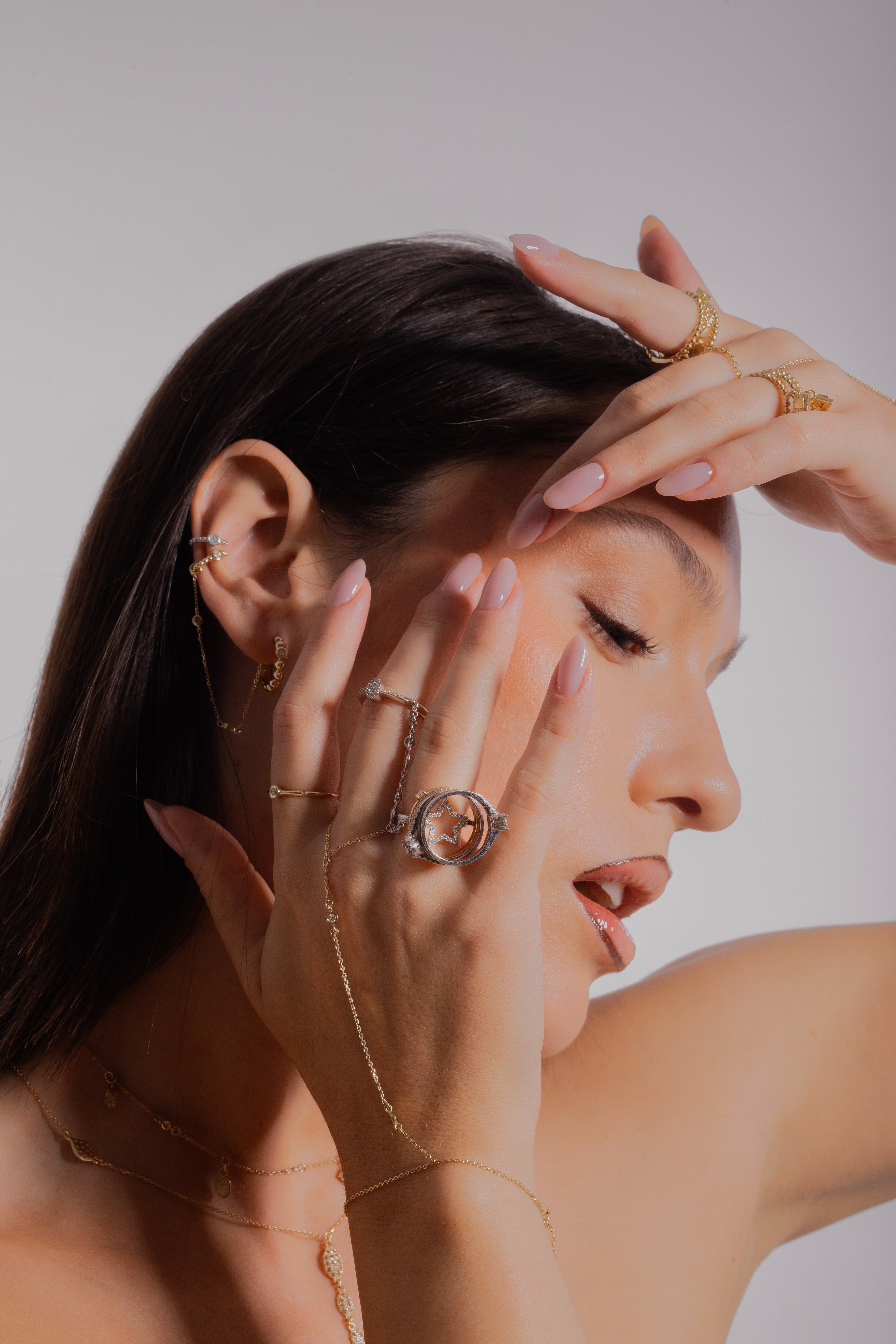 PULSERA DE DEDO CON DIAMANTES
