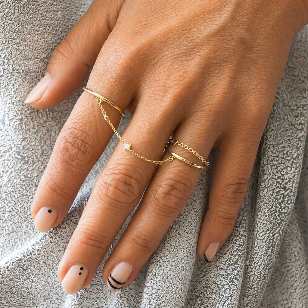 NARY DUAL STAR RING