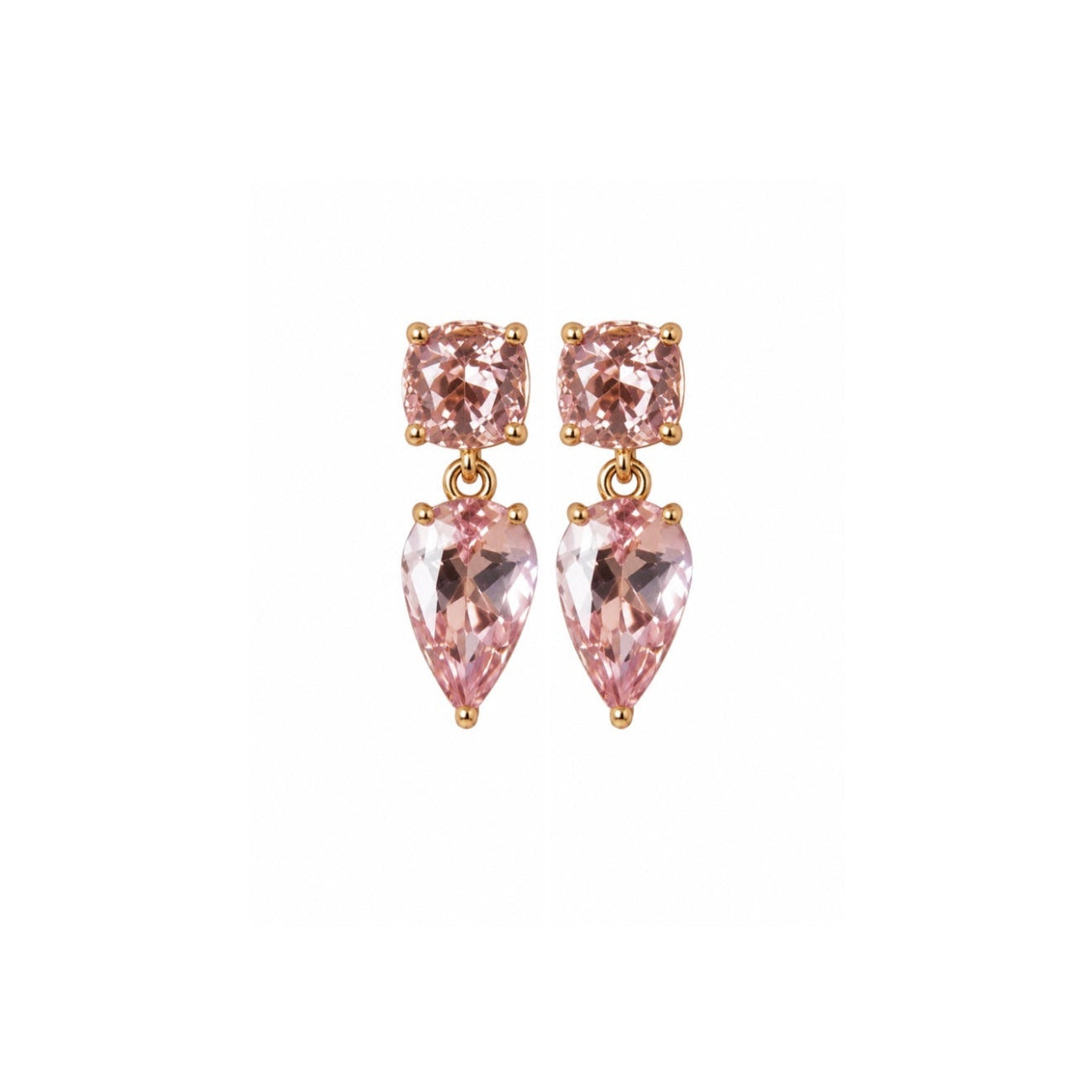 DIVINE MORGANITE DROP EARRINGS
