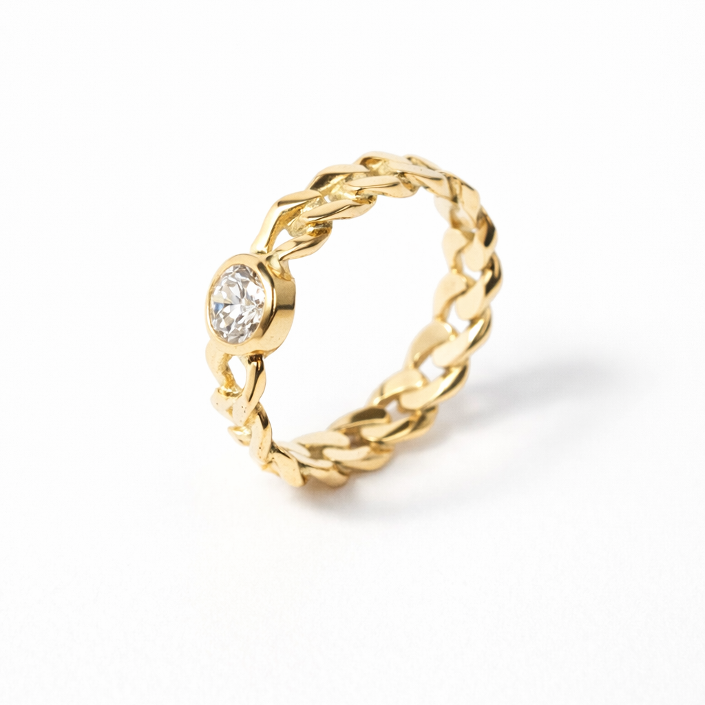 THE CHAIN RING W DIAMOND